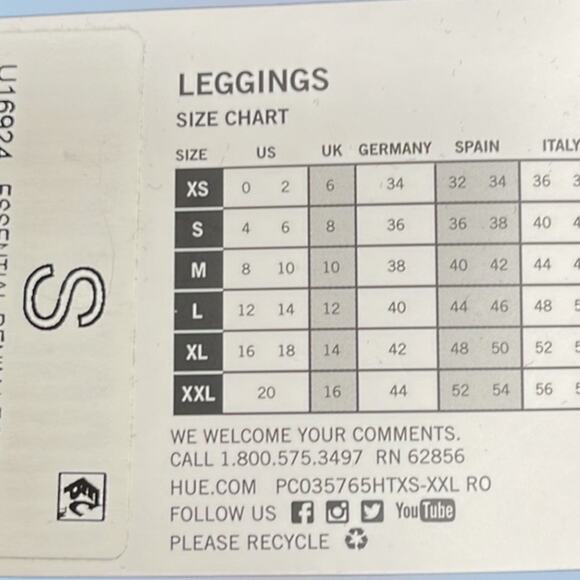 HUE Women’s Small Black Denim Leggings - Picture 5 of 5